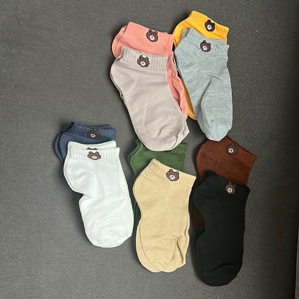 BRAND NEW - Teddy bear socks (10 pairs)
